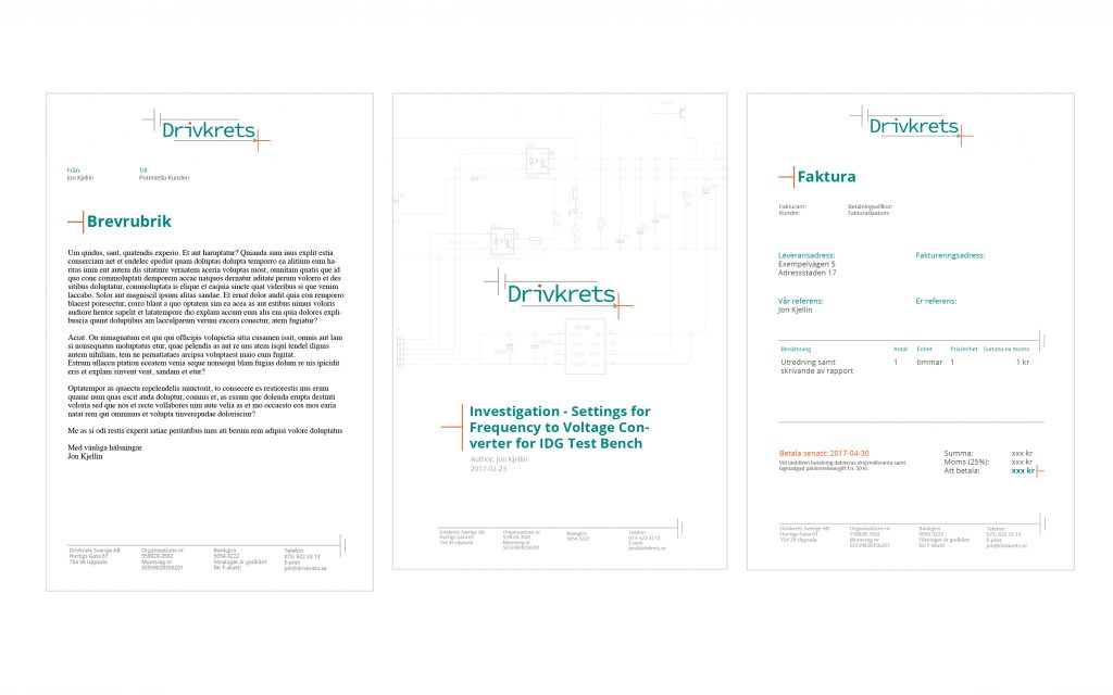 Grafisk profil mallar brevpapper